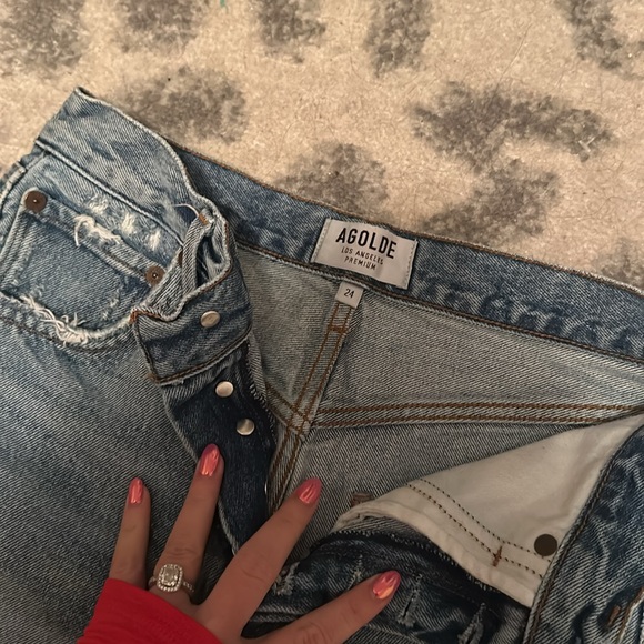 AGOLDE Jaden denim short 24 high waist - Picture 5 of 7